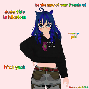 COMMIT TAX FRAUD Cropped Sweatshirt