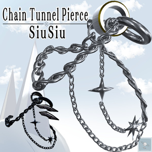 【SiuSiuちゃん用】 チェーントンネルピアス 【軽量化しました】