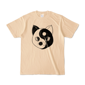 Yin and Nyang Tシャツ　ナチュラル (淡色)
