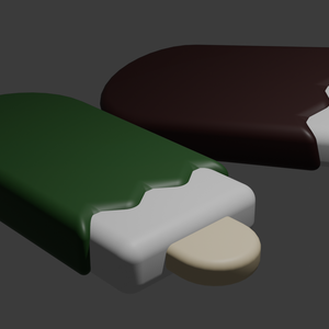3Dモデル（棒アイス）