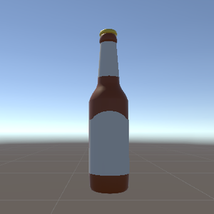 ラベルを変えられるビール瓶