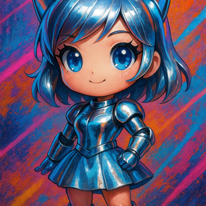 メタリック・チビキャラ – Metallic Chibi Catgirl