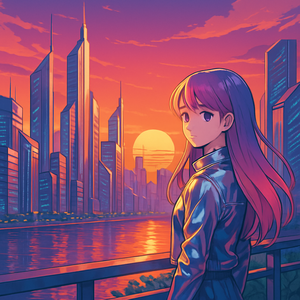 ネオンシティサンセット・ガール – Neon City Sunset Girl