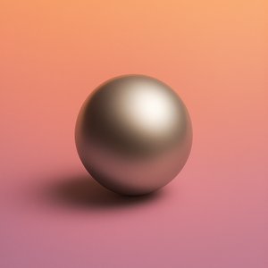 ミニマル・メタリックボール　　Minimal Metallic Sphere 　2枚セット