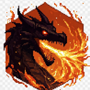 【無料サンプル】ファイアドラゴン・ブレスアイコン / Fire Dragon Breath Icon