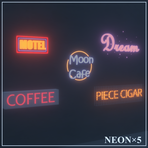 【VRChat】-interior- Neon ×5