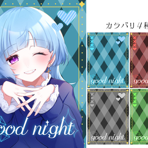 ゴシック風　おやすみV素材