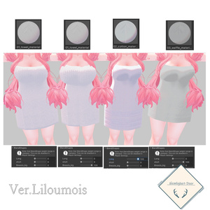 [VRChat]シェイプキー付_温泉タオル(3種類)_[対応:3アバタ]【3Dモデル】 缩略图 11