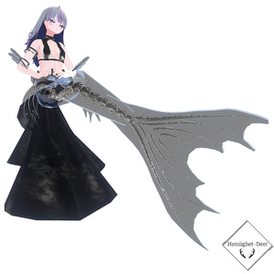 [VRChat] 骨尻尾の人魚/SkeletonMermaid_V2 [3sAvatart対応]【3Dモデル】 缩略图 7