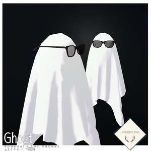 [VRChat] Ghost (アニメーション付/シェイプキー付/MA可/ペット/アクセサリー)【3Dモデル】
