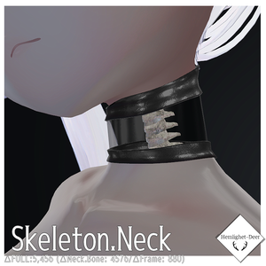 [VRChat] Skeleton.Neck (頚椎の装飾品)(アバター4対応)【3Dモデル】 