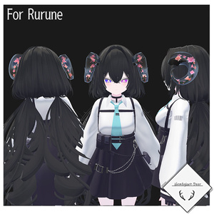[VRChat] Horn .glass/ ツノ (対応: 4アバター)【3Dモデル】 缩略图 8