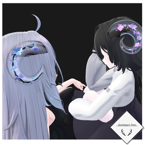 [VRChat] Horn .glass/ ツノ (対応: 4アバター)【3Dモデル】 缩略图 2