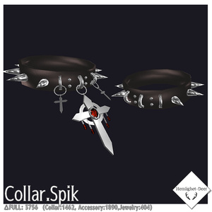 [VRChat] Collar Spik(Choker) 【3Dモデル】 缩略图 2