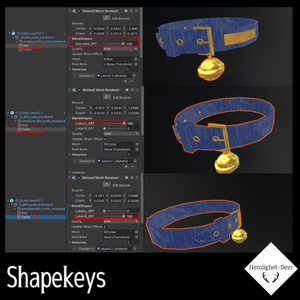 [VRChat] Just うちの子の首輪_(Shapekey付/文字入れ可) 【3Dモデル】 缩略图 5