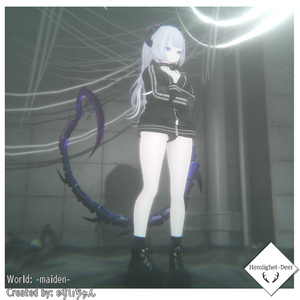 [VRChat]  LIE (2種 / 尻尾アセット.MA対応) 【3Dモデル】 缩略图 2
