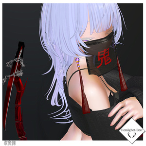 [VRChat] 布.Ver3 (Shapekey付お顔/Head装飾品)【3Dモデル】 缩略图 2