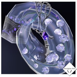 [VRChat] Horn .glass.鈴蘭 (ツノ/Head Accessory)【3Dモデル】 缩略图 6