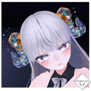 [VRChat] Horn .glass.鈴蘭 (ツノ/Head Accessory)【3Dモデル】 缩略图 3