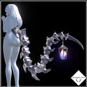 [VRChat] Graveyard BoneTail (尻尾装飾品/Particle/Shapekey付) 【3Dモデル】 缩略图 2