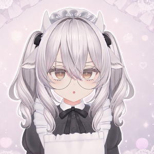 【無料】黒ぶち丸メガネ 3Dモデル（ミルティナ用）【MA対応】