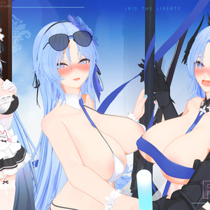 ALSACE MMDモデルAdult version PMX  update    AlsaceMaid v1.1 SwimsuiDoubleponytail v1