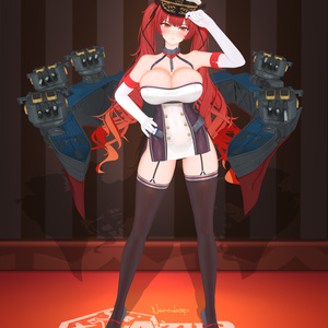 ホノルル Azurlane Honolulu NANODA_SP ver2.1 & Maid ver  MMD model
