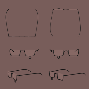 【3D】泣きメガネ