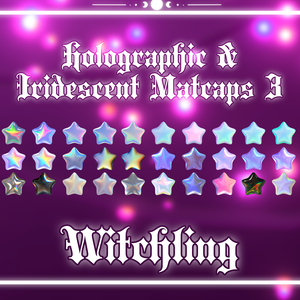 Holographic & Iridescent Matcap Pack 3
