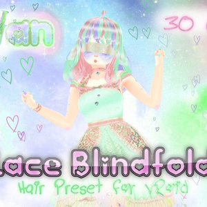 Lace Blindfold [Hair Accessory for VRoid]