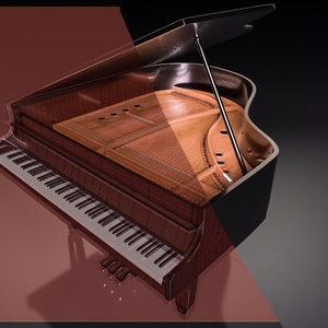 grandpiano グランドピアノ 3Dモデル