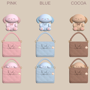 【無料 / Free】【VRChat】SLEEPY PUP & MINI BAG｜眠るわんこ・リボンバッグ小物3種・3色 / Plush & World Decor 缩略图 2