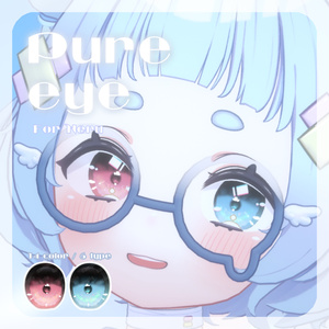 SALE🌟【23アバター対応】pure eye【EYE TEXTURE / 14color / 6type / 発光マスク付き 】#moshimo_savedate