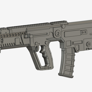 【フリー版あり】 1:12スケール X-95風ブルパップアサルトライフル stlデータ