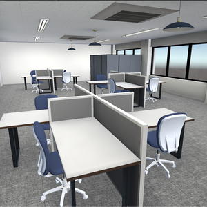3Dモデル　オフィス