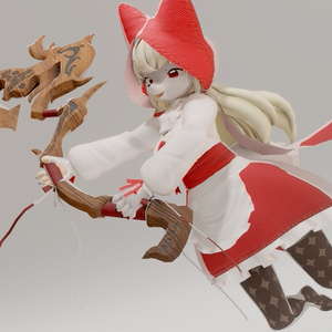 VRchat向けオリジナル３D武器モデル「斧＆旗」 缩略图 3