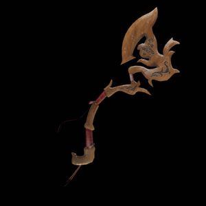 VRchat向けオリジナル３D武器モデル「斧＆旗」