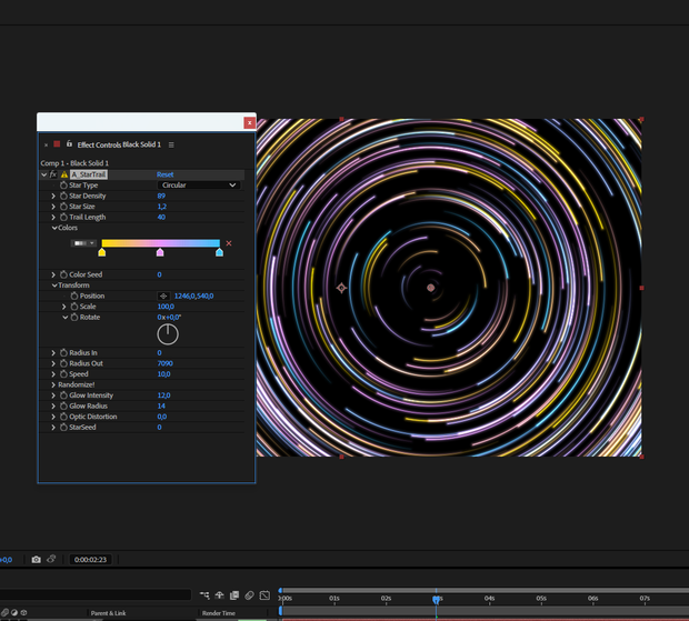 【After Effectsプラグイン】A_StarTrail