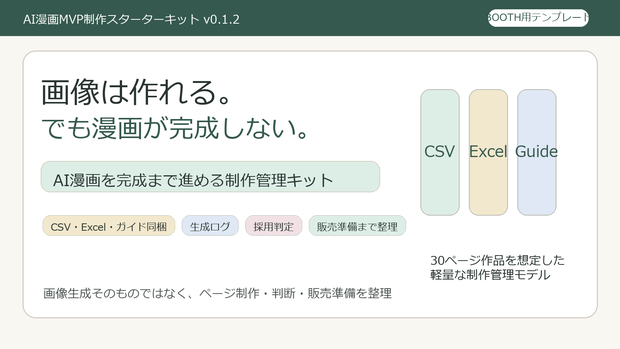 AI漫画MVP制作スターターキット