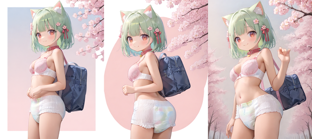 モデル（Lora）パンツタイプのおむつ①pixivフォロワー500人記念！