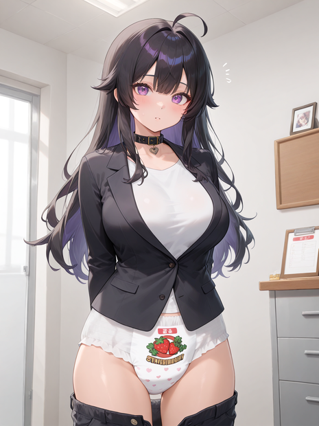いちごのパンツタイプのおむつ