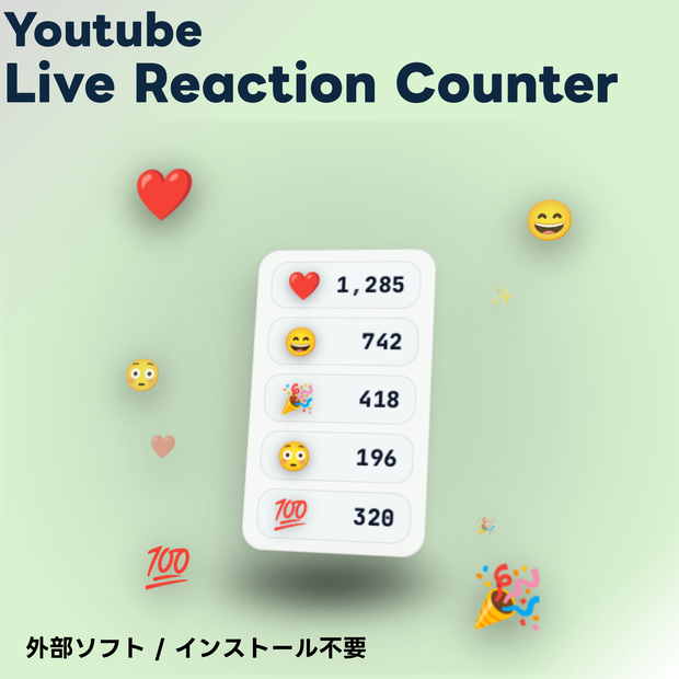 Youtube Live Reaction Counter