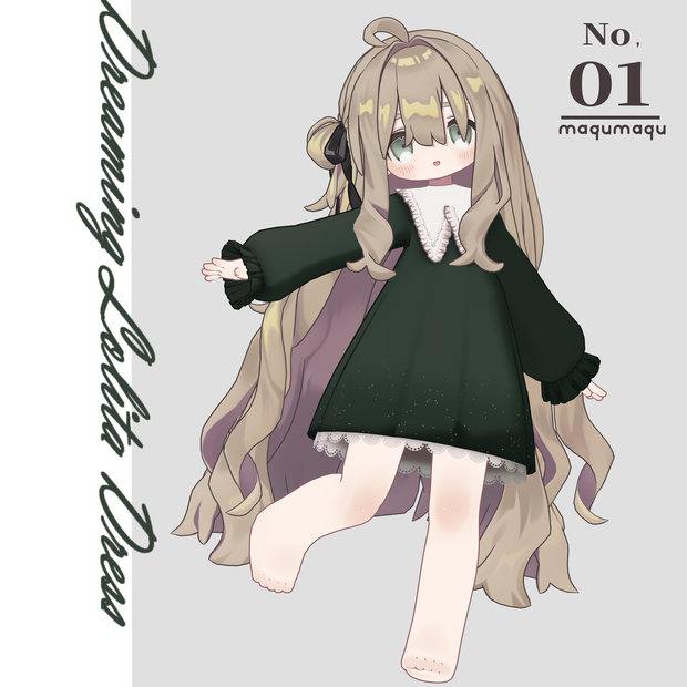 【キプフェル対応】Dreaming Lolita Dress【VRC想定】