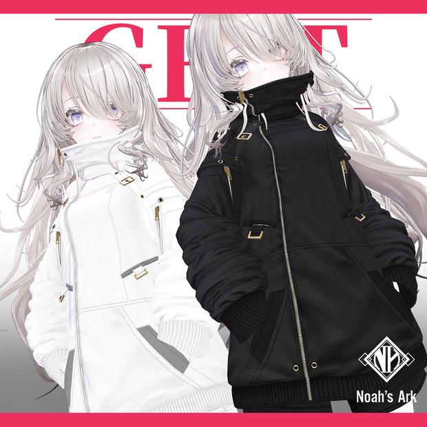 「ナナセ・ノワール」専用【3D衣装モデル】GRIT / グリット