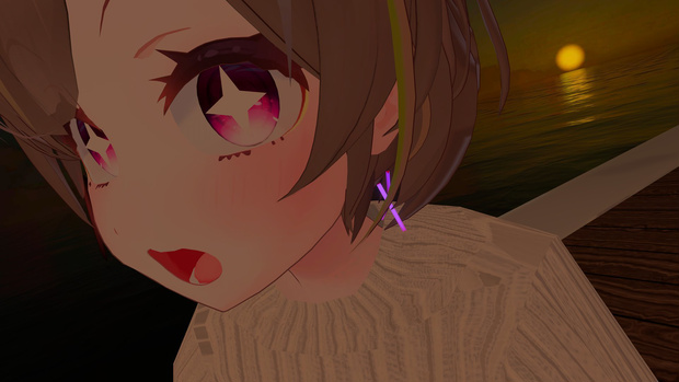 【VRC】無料ダウンロード可！三角柱イヤリング！