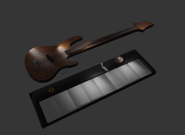 Piano+Bass Working VRCHAT Instruments! Physbones! ピアノ+ベースワーキングVRCHAT楽器！