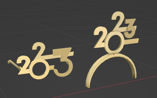 VRC 2023 New Year Glasses and Hairband お正月メガネとヘアバンド 