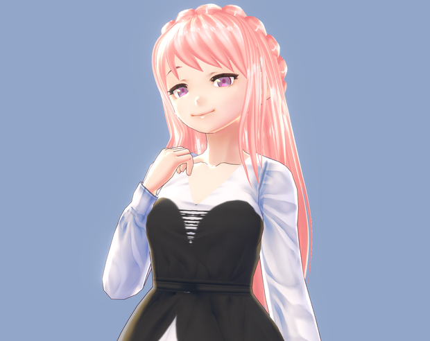 VROID long braided hair preset!