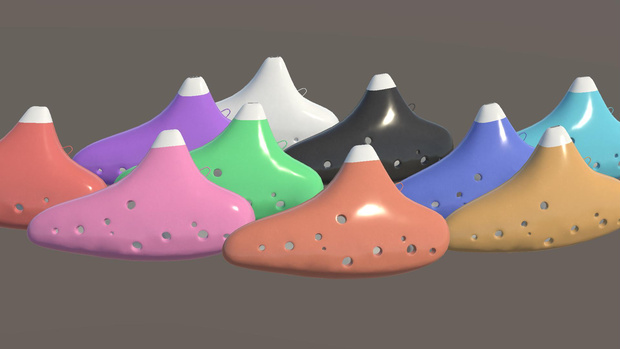 オカリナ（3D／VRChat／Unity／UnityPackage／FBX）