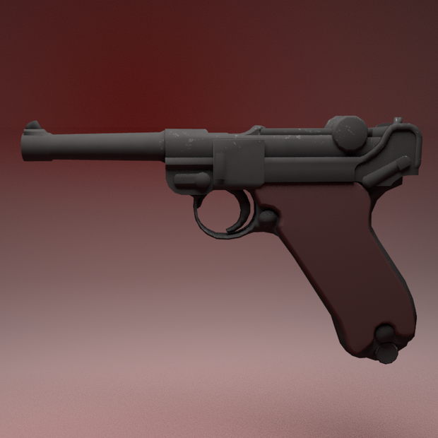 【3Dモデル】ルガー（自動拳銃）